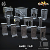 Castle Walls 3D-printed model